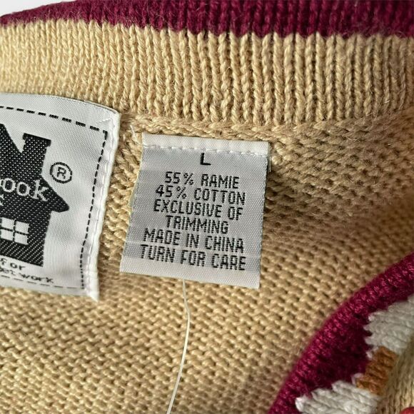 Storybook Knits Cardigan Spirit of the Wolf Beaded Embroider Native Size Large - Picture 10 of 12